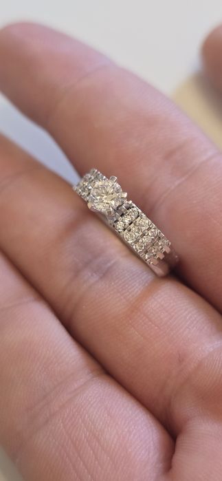 Inel 18 k diamante certificat GIA