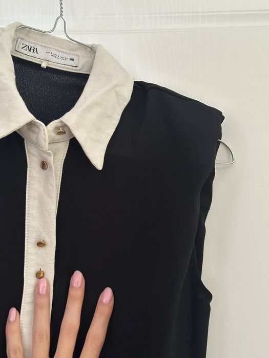 Черна къса Рокля Zara