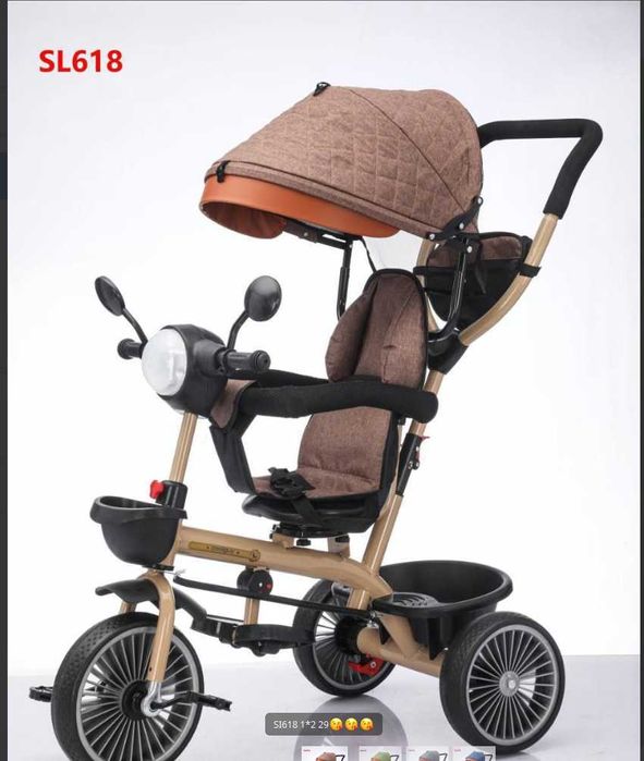 ВЕЛОКОЛЯСКА зонтикли велосипед VELOKALYASKA optom narxda dostavka bor