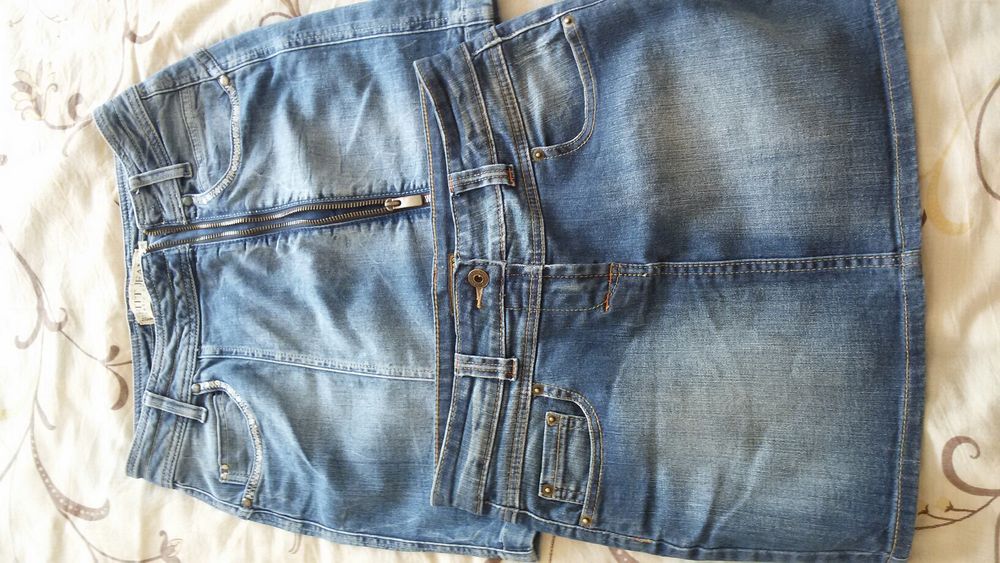 Къса дънкова пола