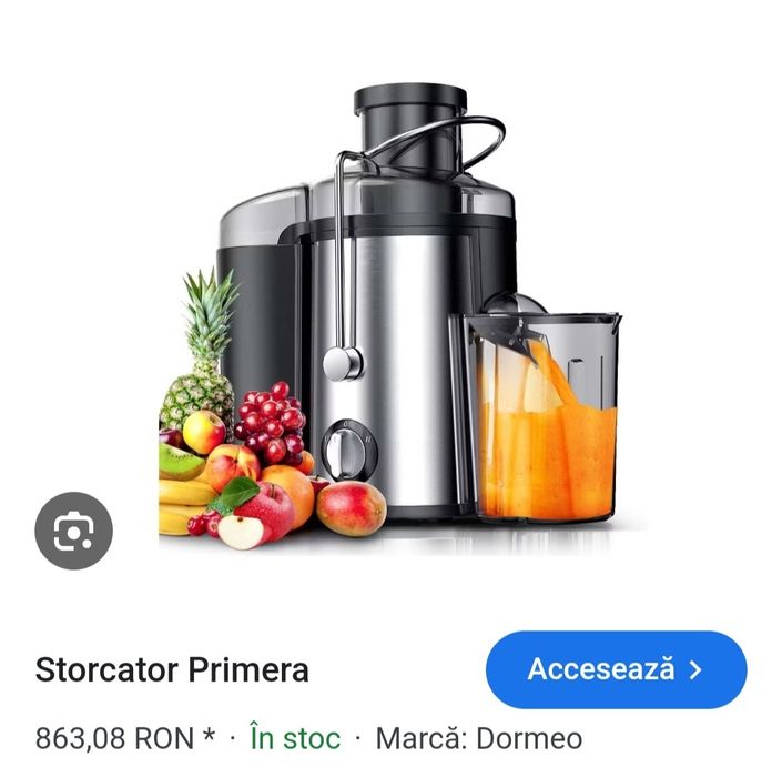 Storcator fructe si legume, Primera, Dormeo! Nou, sigilat! Transpor