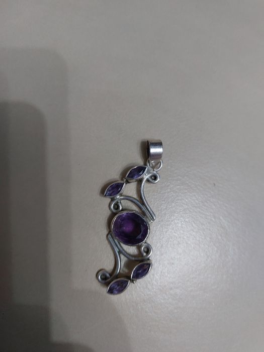 Pandant masiv din argint 925si ametiste