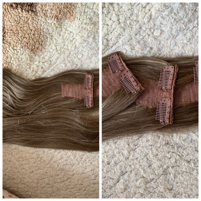 Волосы на заколках