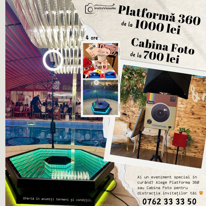 Platforma 360 Infinity Mirror Full Led & Cabina Foto