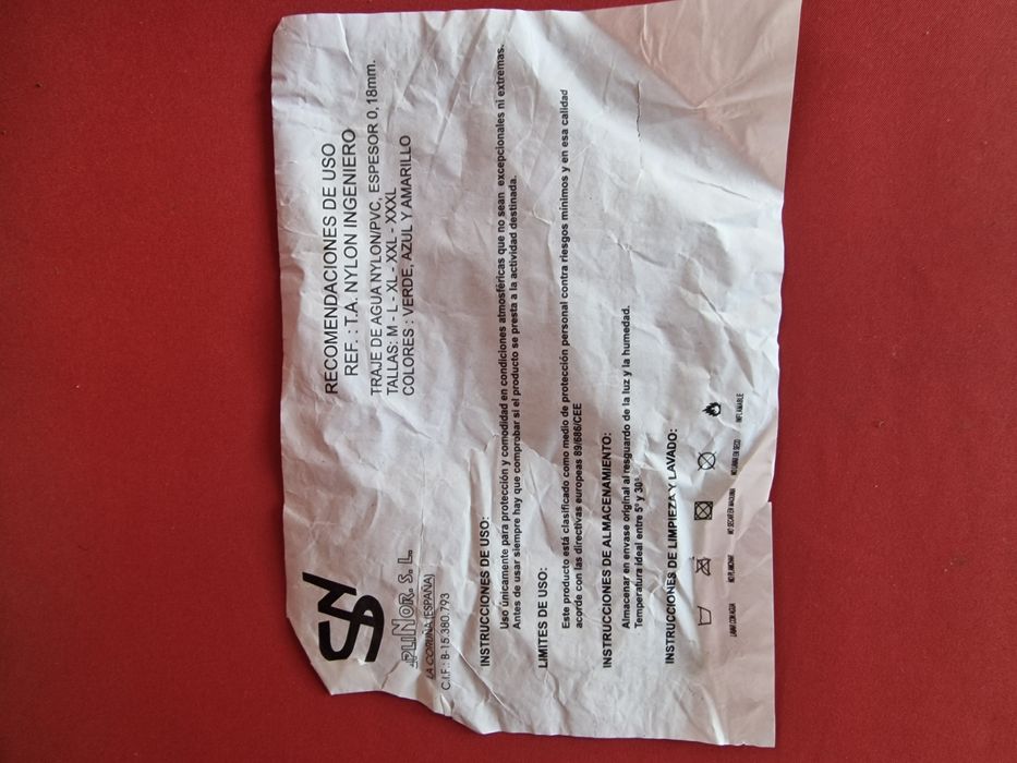 Costum de ploaie impermeabil , XXL, Spania, noi