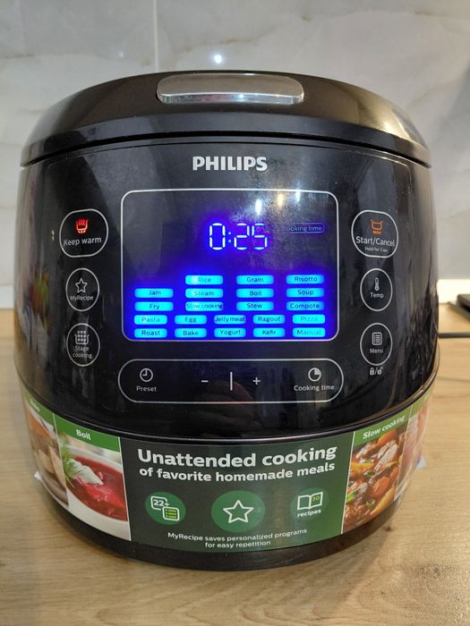 Multicooker PHILIPS MyRecipe HD4749/70, 5l, 980W, 22 programe, negru