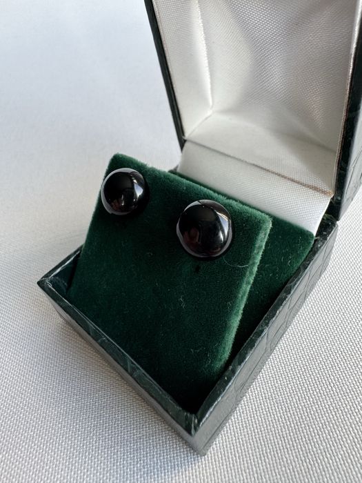 Cercei din aur si onix