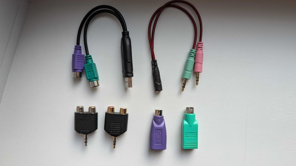 Продам нов переходники USB- PS/2, аудио-переходник, аудио-разветвитель