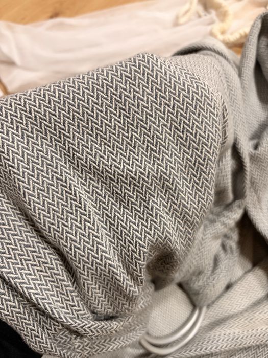 Sling cu inele Lennylamb - Herringbone Grey