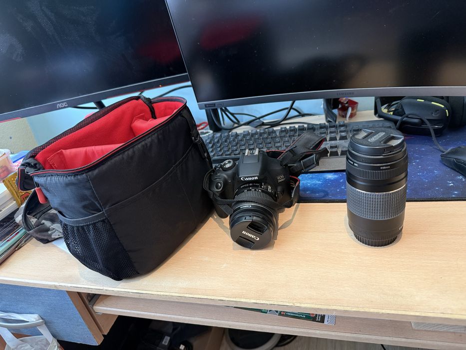 Canon eos 2000d 18-55 + 75-300