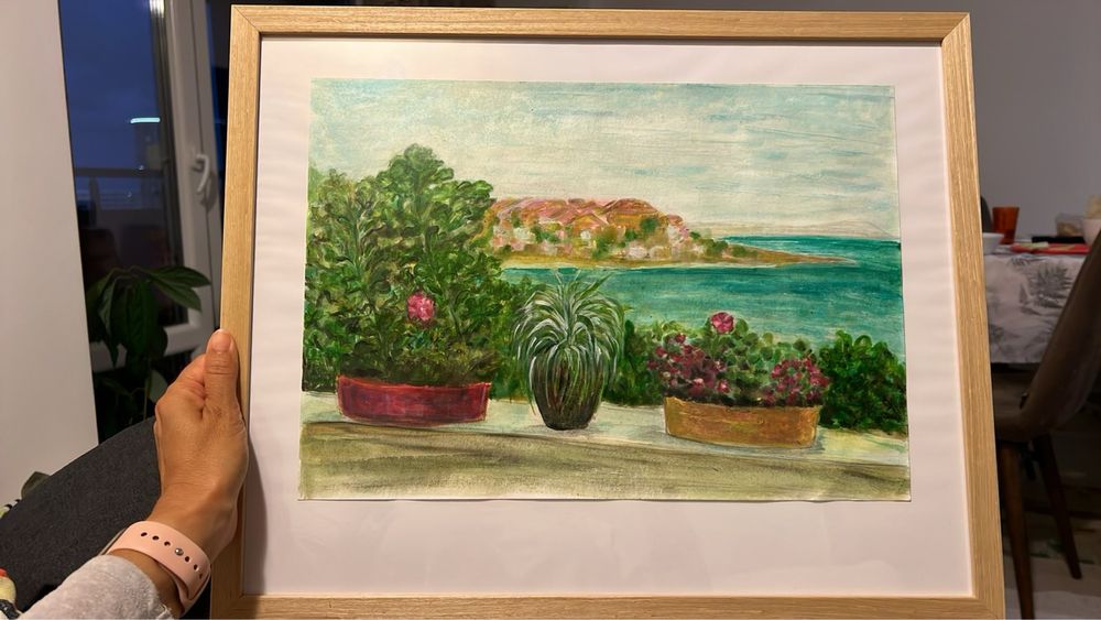 Картина пейзаж от Созопол, акрилни бои, авторска