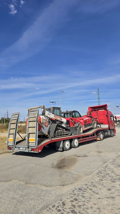 Platforma Transport Utilaje Grele Tractari Auto Recuperator Camioane Dube Trailer Buldoexcavatoare Tractoare Combine Microbuze Autoutilitare DEx12 A1