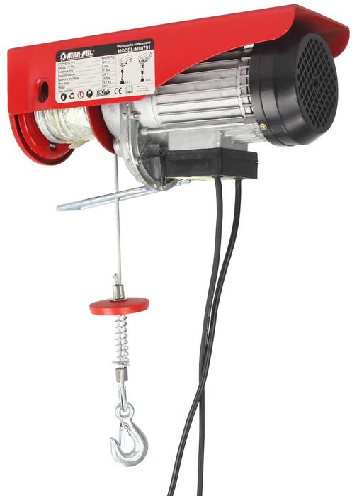 Електрическа въжена лебедка 400/800кг 12м 1300W Mar-Pol