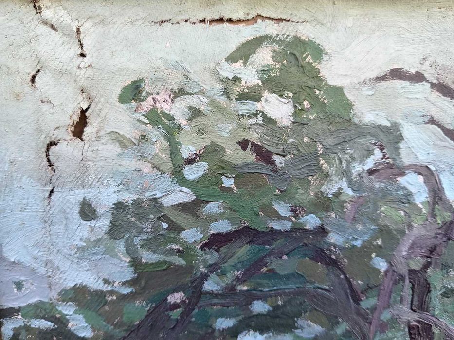 Tablou vechi - arbore - semnat Constantin Raducan