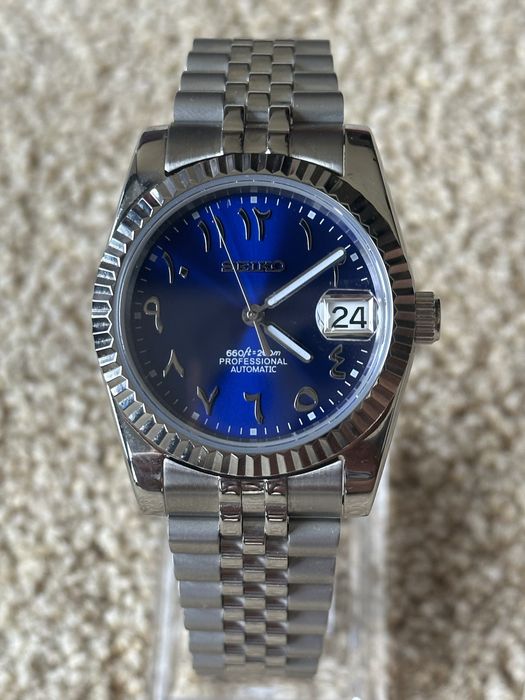Seiko Datejust Arabic Blue Mod Automatic NH35