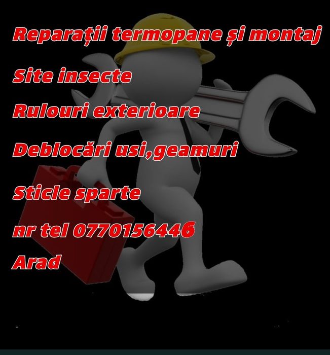 Reparatij uși geamuri tâmplărie pvc, aluminiu ect