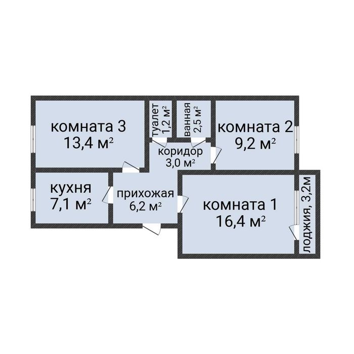 3-комн.кв.ул.пл.в центре