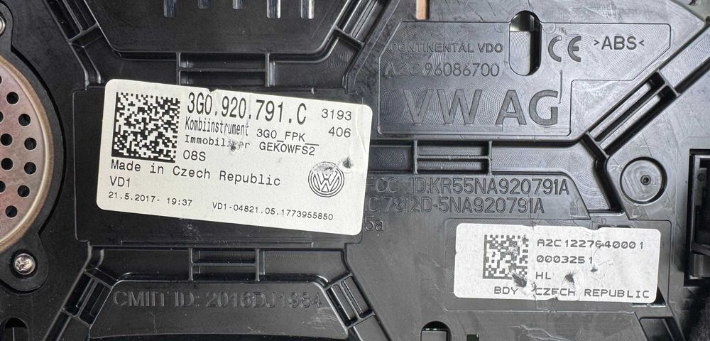 Ceasuri Bord Digitale Passat B8 3G Arteon 3G0920791C 3G0 920 791 C