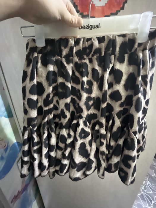 Юбка солнце,леопардовая