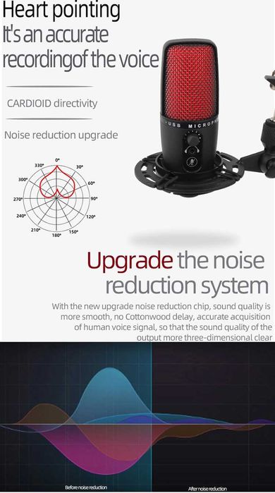 Студио микрофон 1Tech Trusiner ME3, Универсален, Кондензаторен, Пеене