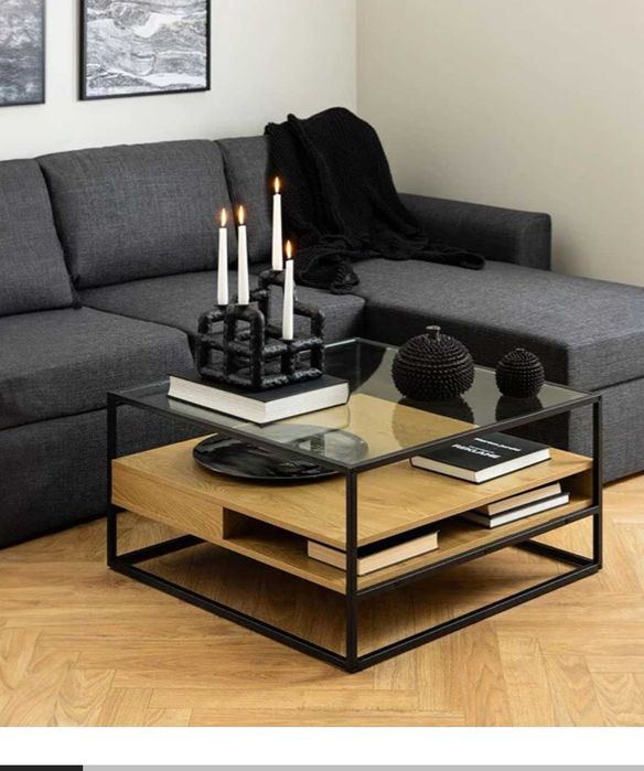 Măsuta de cafea /sufragerie/living din MDF și metal