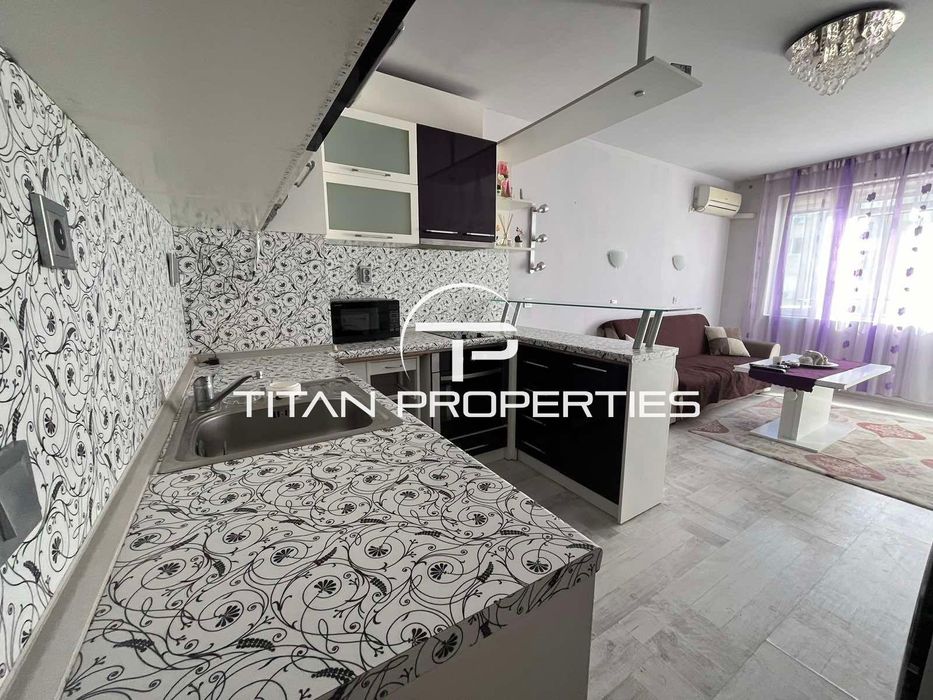 Дава се под наем Двустаен апартамент в Бургас, Меден рудник - зона В - 55 кв.м за 418.71 € - Снимка #1