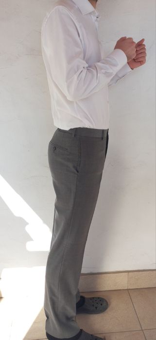 Pantaloni eleganti din lana si matase