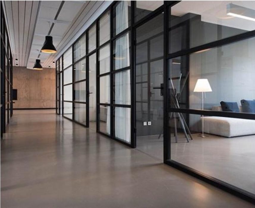 Офисные перегородки стеклянные аллюминиевые