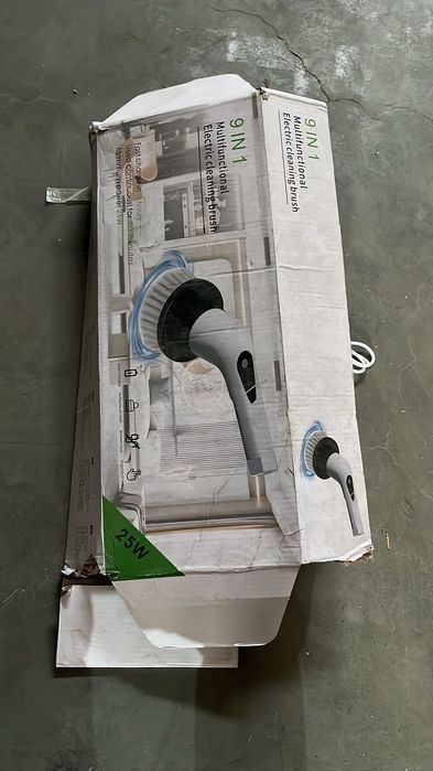 Perie electrică rotativă cu mâner telescopic, 9 capete, NOUĂ