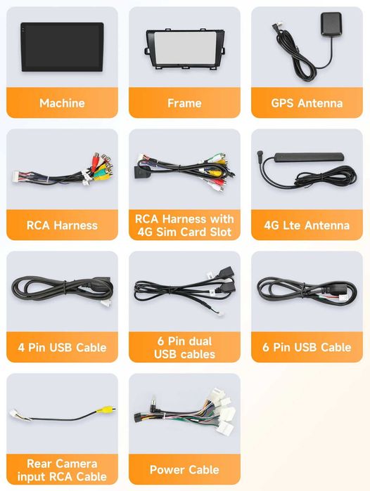 Мултимедия 9″ Android 14 за TOYOTA PRIUS III 3 CARPLAY навигация RDS