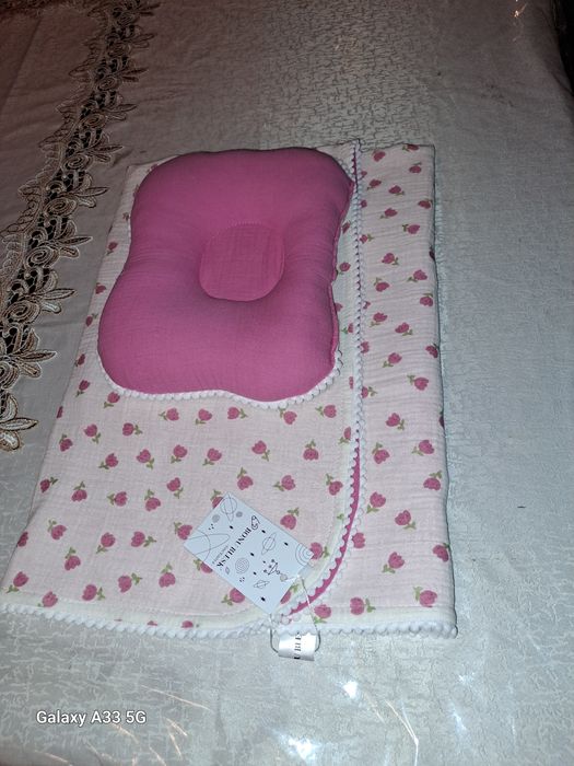 Muslin matosidan yozgi  pled va ortoped yostiq..
