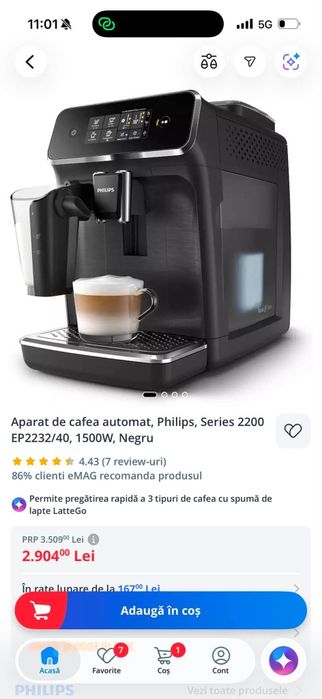 Aparat de cafea sigilat