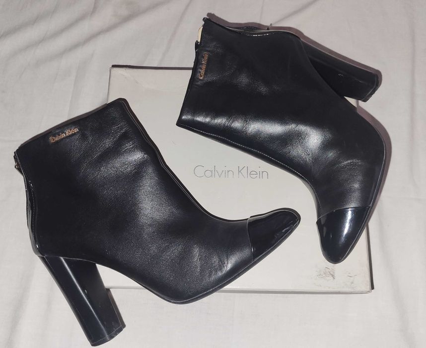 CALVIN KLEIN , ZARA кубинки / боти от естествена кожа 37,5- 38