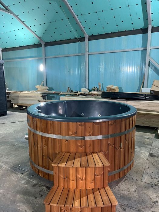 Ciubăr fibră soba interioara echipat complet