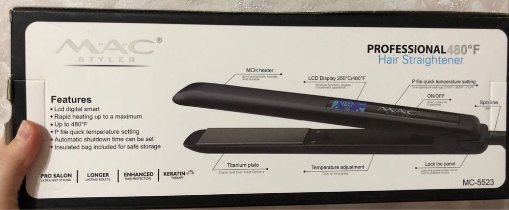 профессиональный утюжок для волос MAC Styler MC-5523