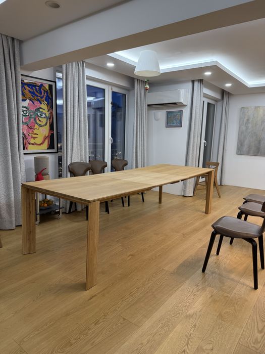 Маса разтегателна  естествен дъб 200/100 : 290/100