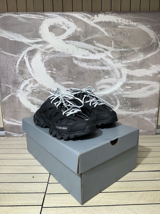 Balenciaga Track Slippers Black