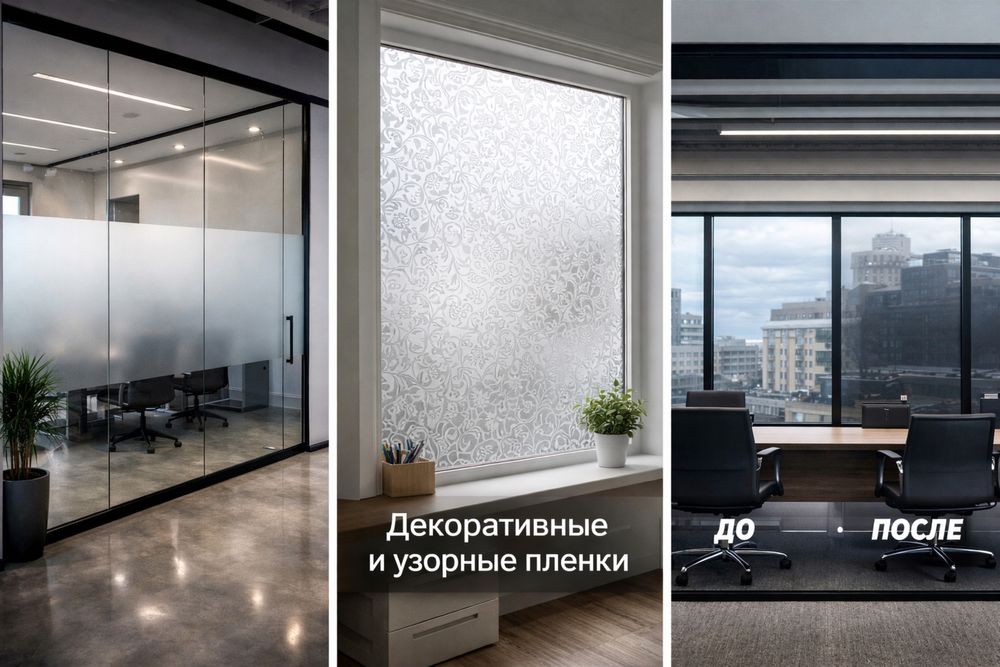 Тонировка окон и офисов | Матовые и декоративные пленки