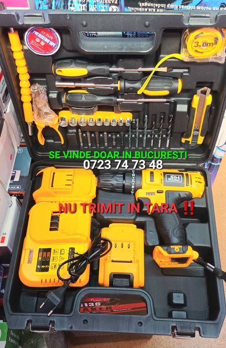 Bormasina acumulatori cu trusa accesorii autofiletanta NOUA SIGILATA