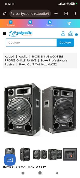 Boxe pasive Ekho Max12