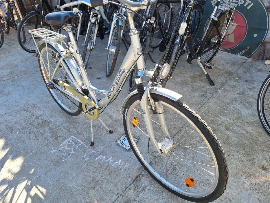 Bicicleta dama suspensie fata spate