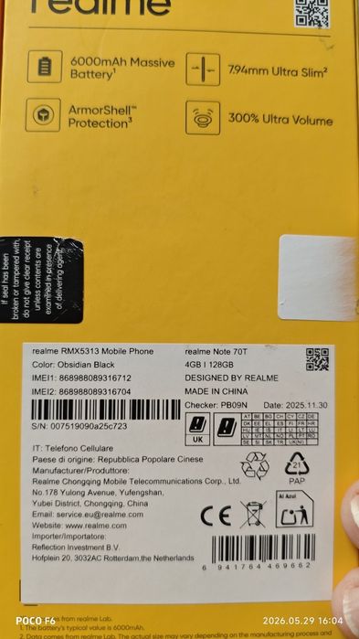 Realme Note 70T Black