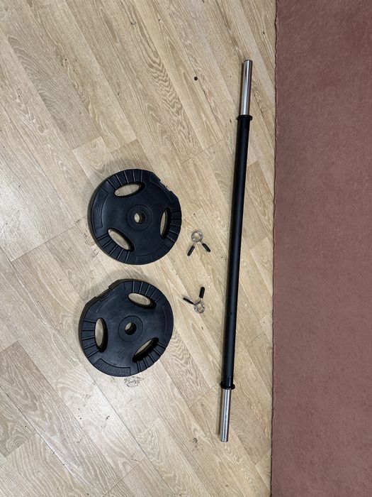 Bara haltera+discuri 2x5 kg=10 kg noi germani pret promo