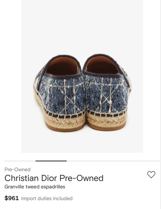 Christian Dior Оригинални Еспадрили, купени за 869€, продават се за 369€, Нови