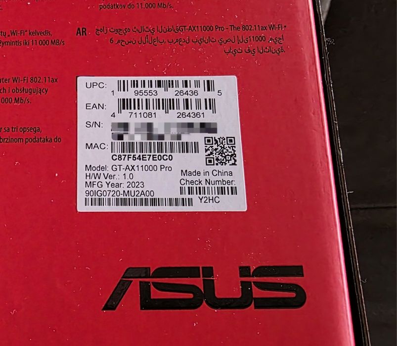 Router Gaming Wireless Asus ROG Rapture GT-AX11000 Pro