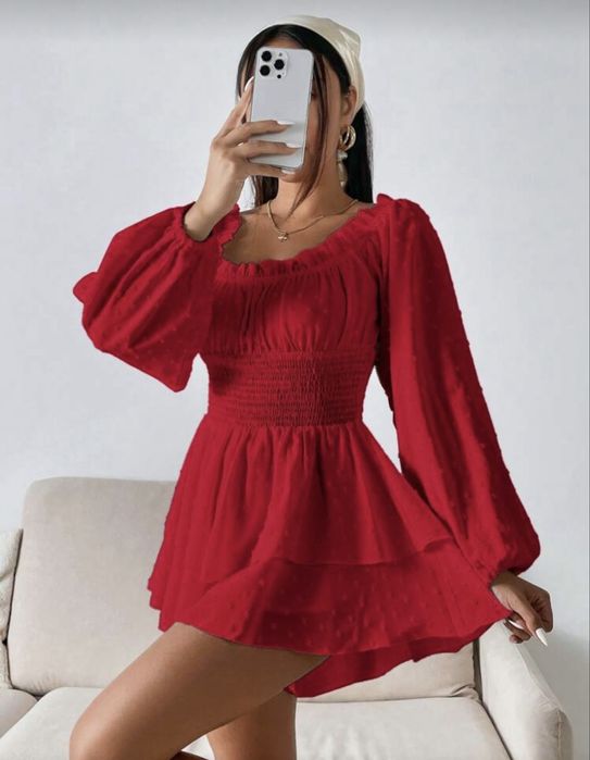 Красный и черный ромпер L-Xl