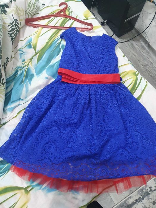 Синее платье, 10-12 лет