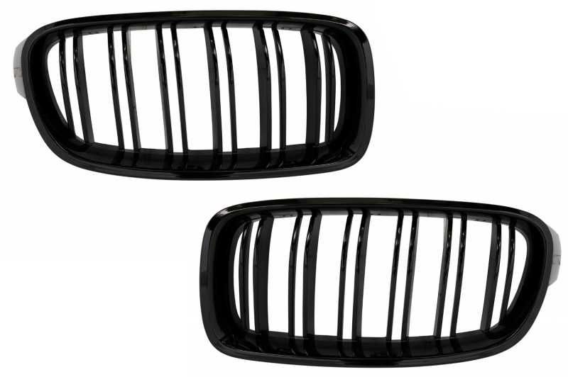 Grile Nari duble negru lucios BMW F30 - OFERTA LIMITATA -