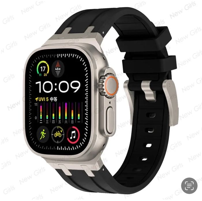 Curea Husa Silicon Titanium Incarcator Ceas Apple Watch Iphone