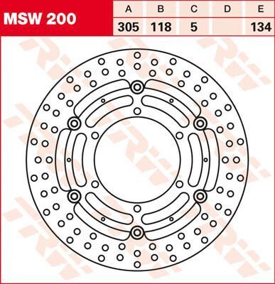 Disc frână TRW MSW200 Bmw K1